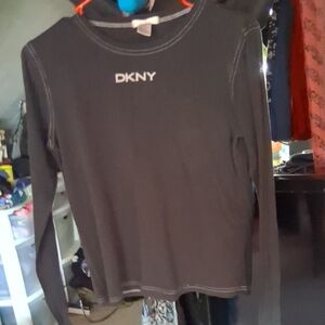 DKNY Charcoal Long Sleeve Top
